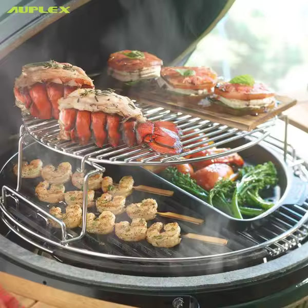 Auplex Komodo Smoke, Grill, Roast or Bake 23 Inch Extra Large Outdoor Kitchen Charcoal Barbecue Grill Kamado