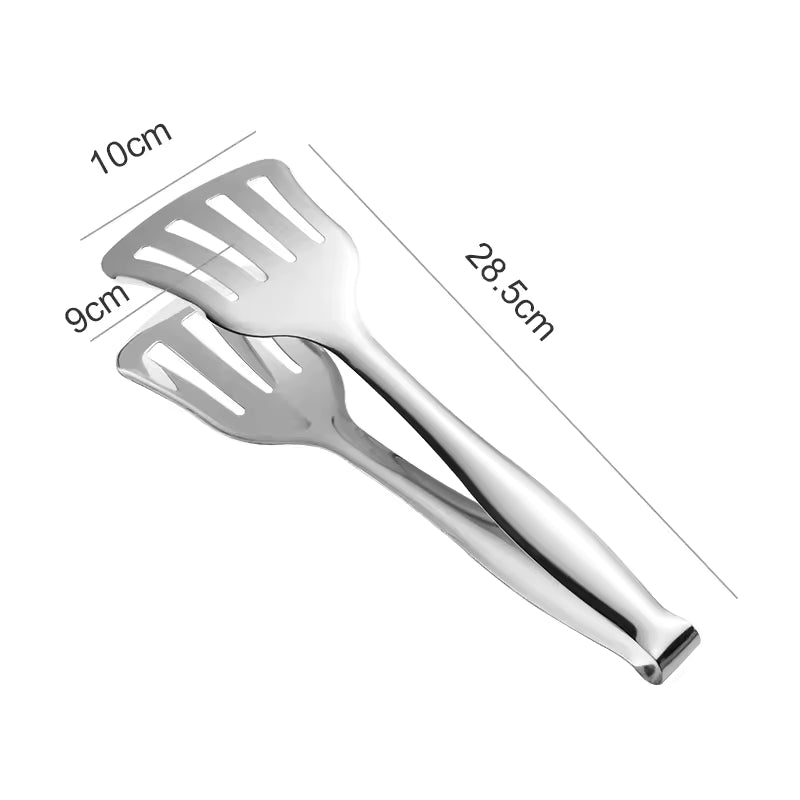 Stainless Steel Palm Shape Barbecue Tong Comfortable Grip Widened Cooking Spatula Tong Easy to Clean BBQ Kitchen Accessories