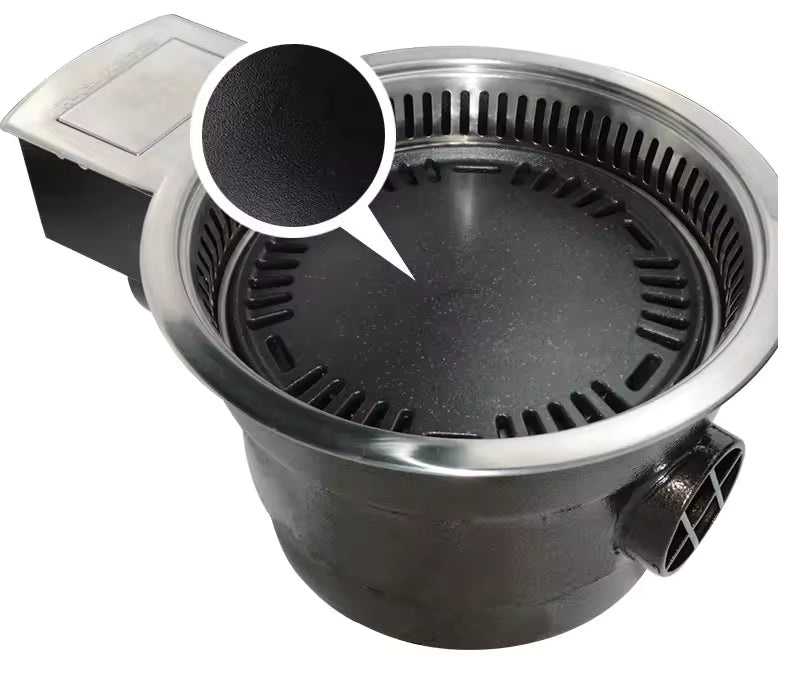 Smokeless Korean Charcoal BBQ Grill Restaurant Baking Ovens Stove Table Barbecue Indoor BBQ Grill