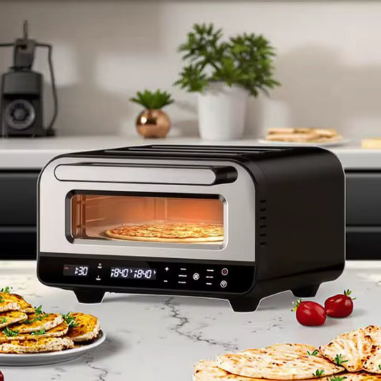 16INCHES 12 INCHES 2026 Newest Health Indoor BBQ Grill Thin Crust Pizza Oven Indoor Air Fryer