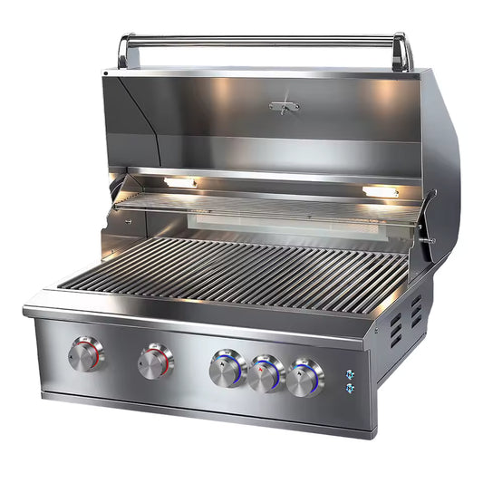 Premium Luxury Built-in Built in 304 Stainless Steel Outdoor Kitchen House Courtyard Garden Party Gas LPG NG BBQ 4 Burners Grill