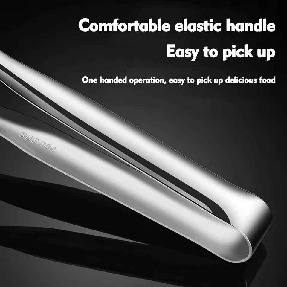 1pc, Multifunctional Stainless Steel Serving Tongs for Buffet, Fish Frying, Bread, Steak, Salad, and Dessert - Kitchen