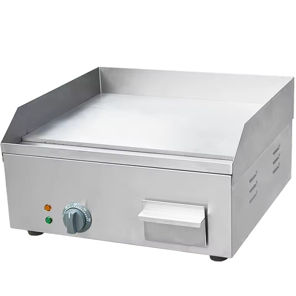 Table Top Commercial Restaurant BBQ Grill Stainless Steel Flat Plate Griddle Desktop Electric Grill