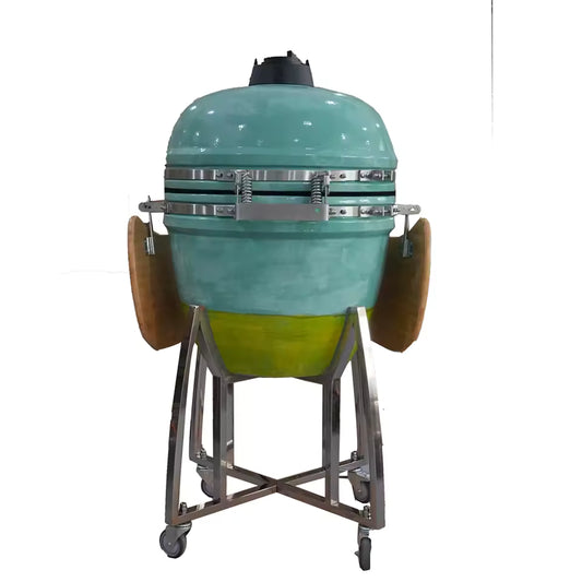 Auplex Komodo Smoke, Grill, Roast or Bake 23 Inch Extra Large Outdoor Kitchen Charcoal Barbecue Grill Kamado