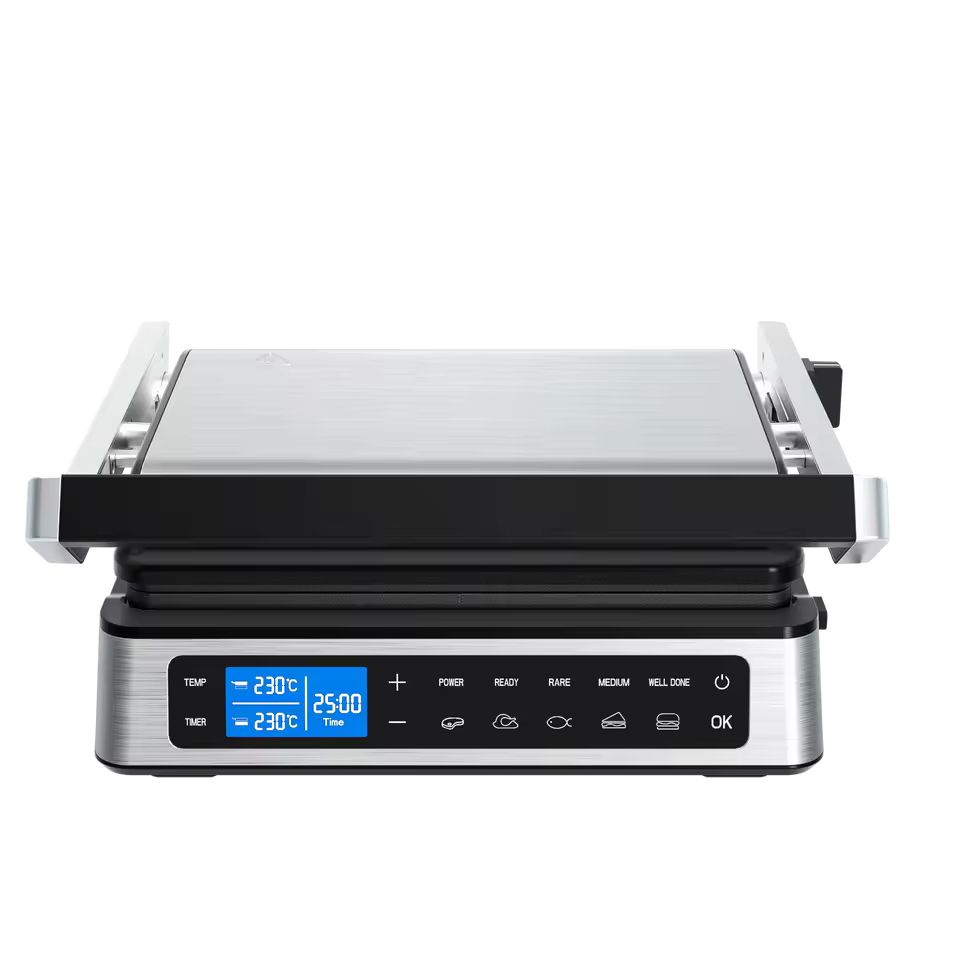 New Arrival Panini Contact Sandwich Press Maker Digital Portable Folding Bbq Grill