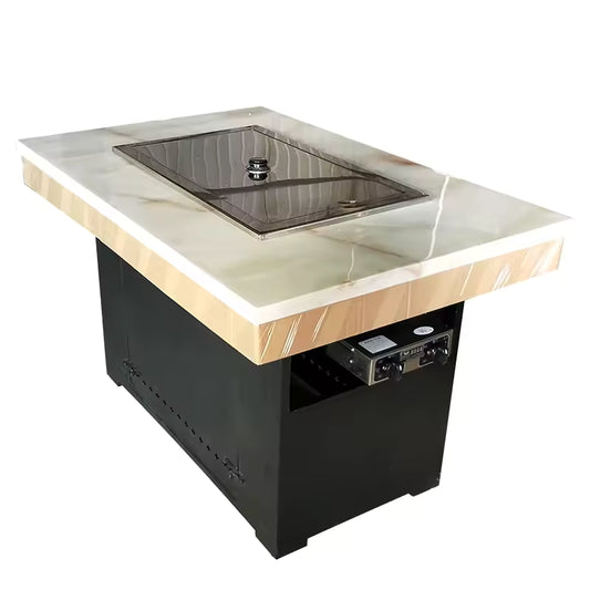 Manufacturer Direct Sales Popular All-In-One Table BBQ Grill Hot Pot for Bars Restaurants Smokeless Commercial Design Worldwide