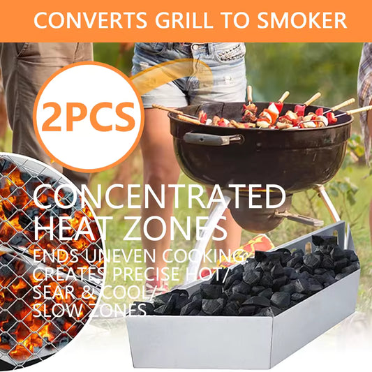 2PCS BBQ Charcoal Basket for Weber Char-Basket Charcoal Holders Compatible with Weber 22 inch Charcoal Container