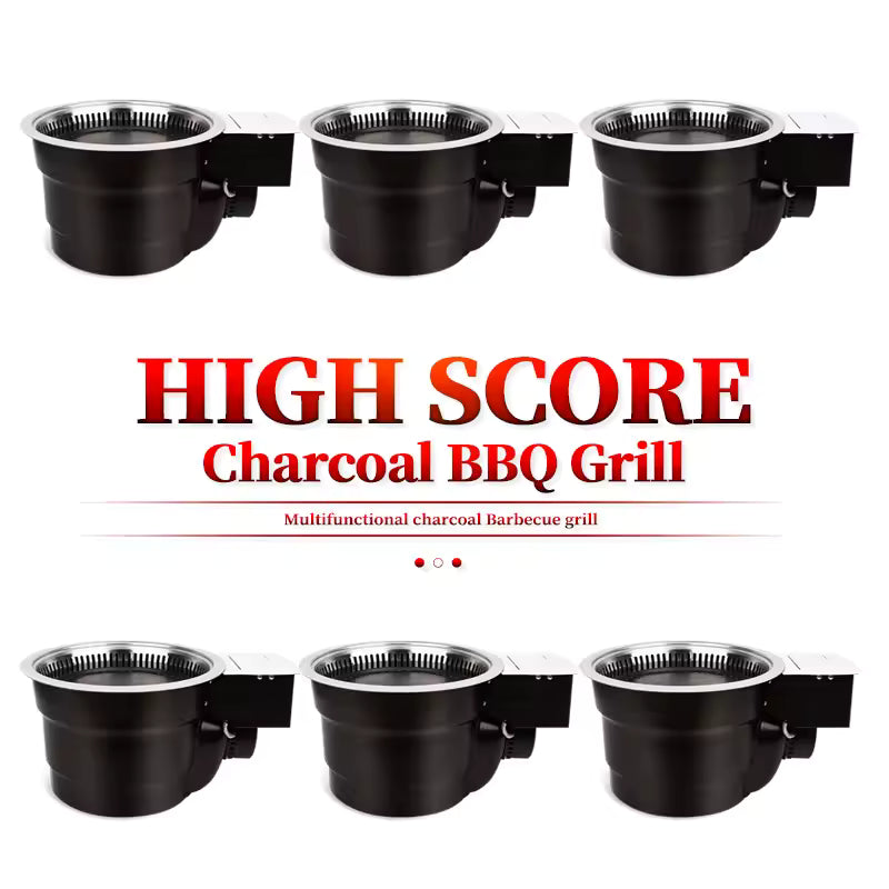 Smokeless Korean Charcoal BBQ Grill Restaurant Baking Ovens Stove Table Barbecue Indoor BBQ Grill