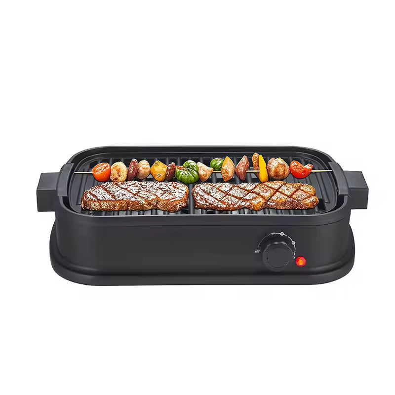 Best Price Smokeless Electric BBQ Grill for Home Kitchen Height Adjustable Indoor Grill Pan with US Plug for Use