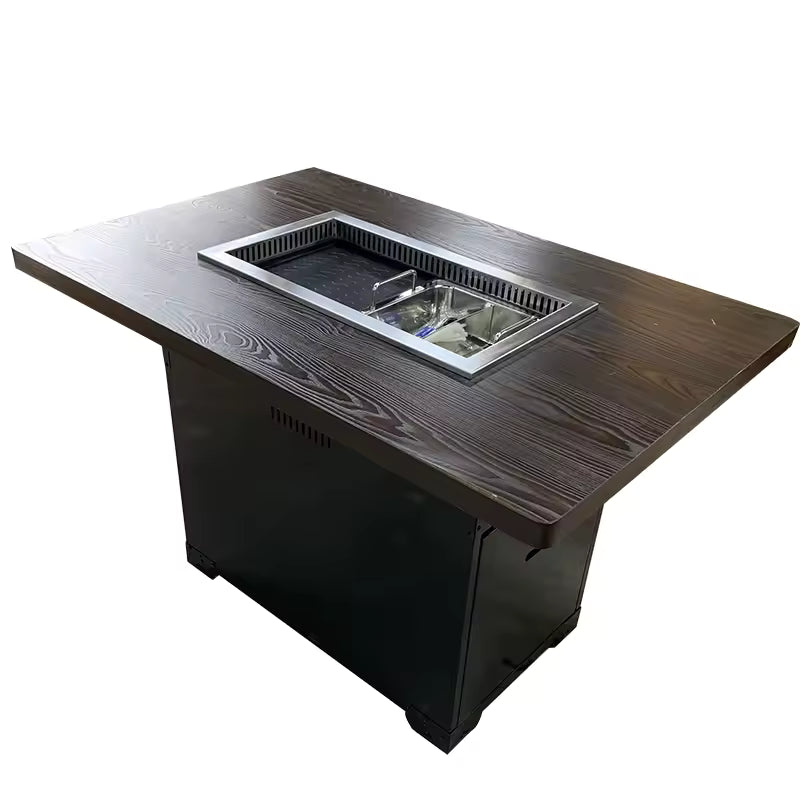 Manufacturer Direct Sales Popular All-In-One Table BBQ Grill Hot Pot for Bars Restaurants Smokeless Commercial Design Worldwide