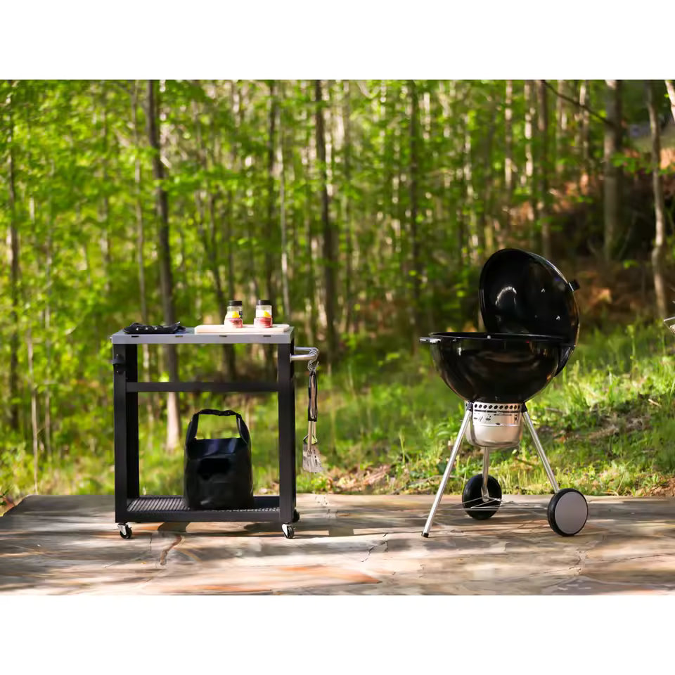 Portable Outdoor Prep Cart Bbq Grill Camping Table Moveable Outdoor Kitchen Bbq Island