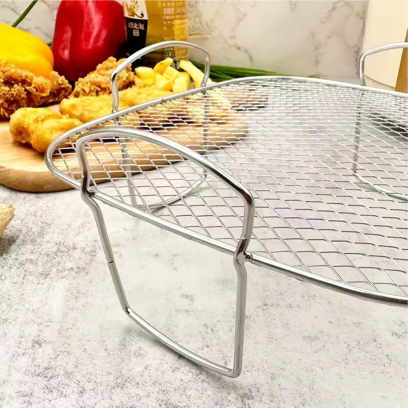 Kitchen Utensils Cook Multiple Foods Air Fryer Grille Suitable For Air Fryers Oven Grill Stainless Steel Stackable Grill