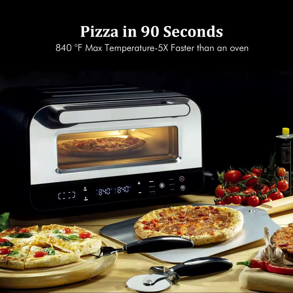 16INCHES 12 INCHES 2026 Newest Health Indoor BBQ Grill Thin Crust Pizza Oven Indoor Air Fryer
