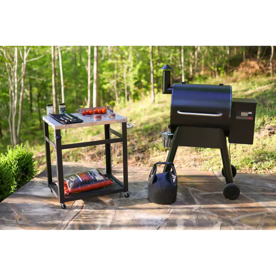 Portable Outdoor Prep Cart Bbq Grill Camping Table Moveable Outdoor Kitchen Bbq Island
