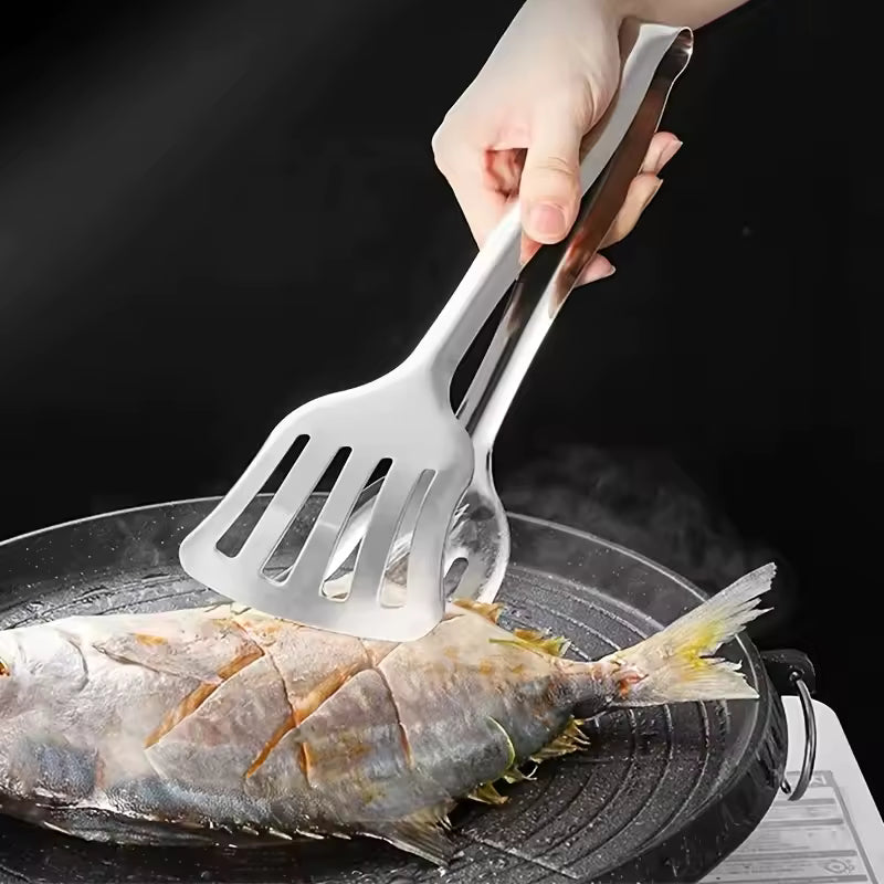 Stainless Steel Palm Shape Barbecue Tong Comfortable Grip Widened Cooking Spatula Tong Easy to Clean BBQ Kitchen Accessories