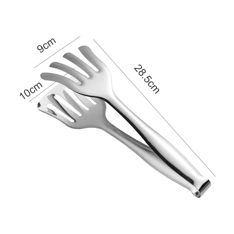 Stainless Steel Palm Shape Barbecue Tong Comfortable Grip Widened Cooking Spatula Tong Easy to Clean BBQ Kitchen Accessories