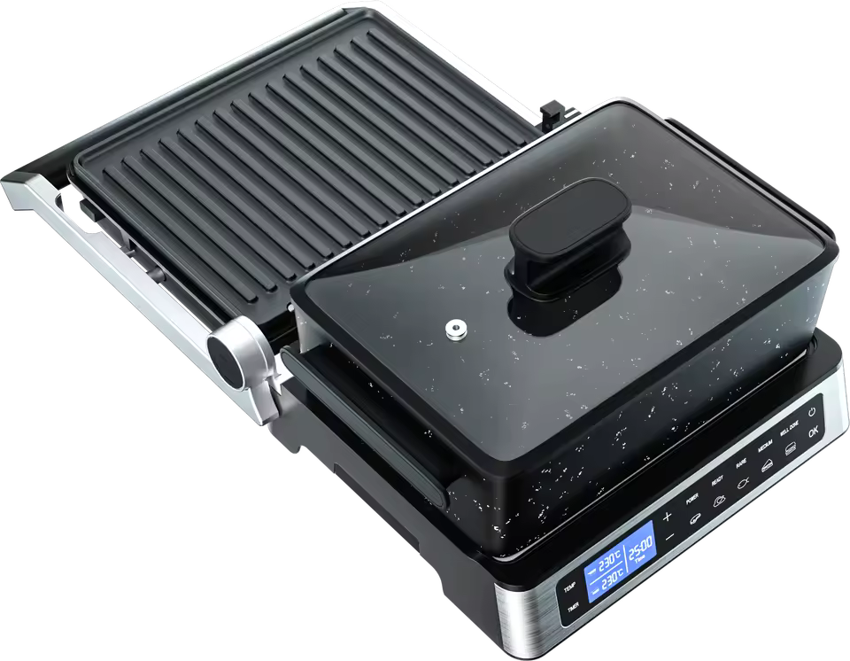 New Arrival Panini Contact Sandwich Press Maker Digital Portable Folding Bbq Grill