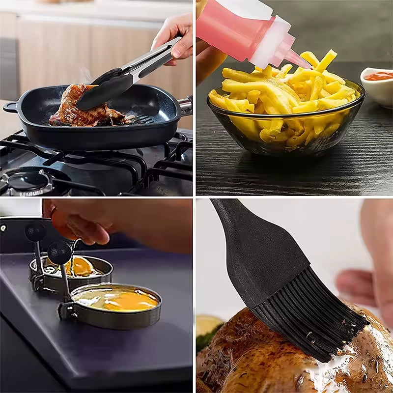 Grilling Griddle Accessories Kit 12 Pcs Flat Top Grill Accessories Set BBQ Grill Tools Set With Carry Bag