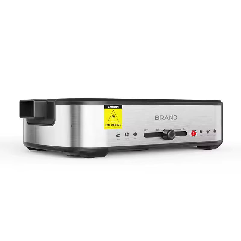 Electric Smokeless Grill Restaurant Quality with Non-Stick Coating and Detachable Plate BBQ Grill Design
