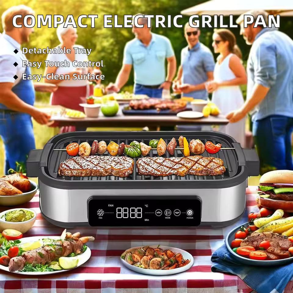 Electricity 220V NTC Control Grill Space-Saving Smokeless Grill for Small Kitchen Countertops CE/CB Application