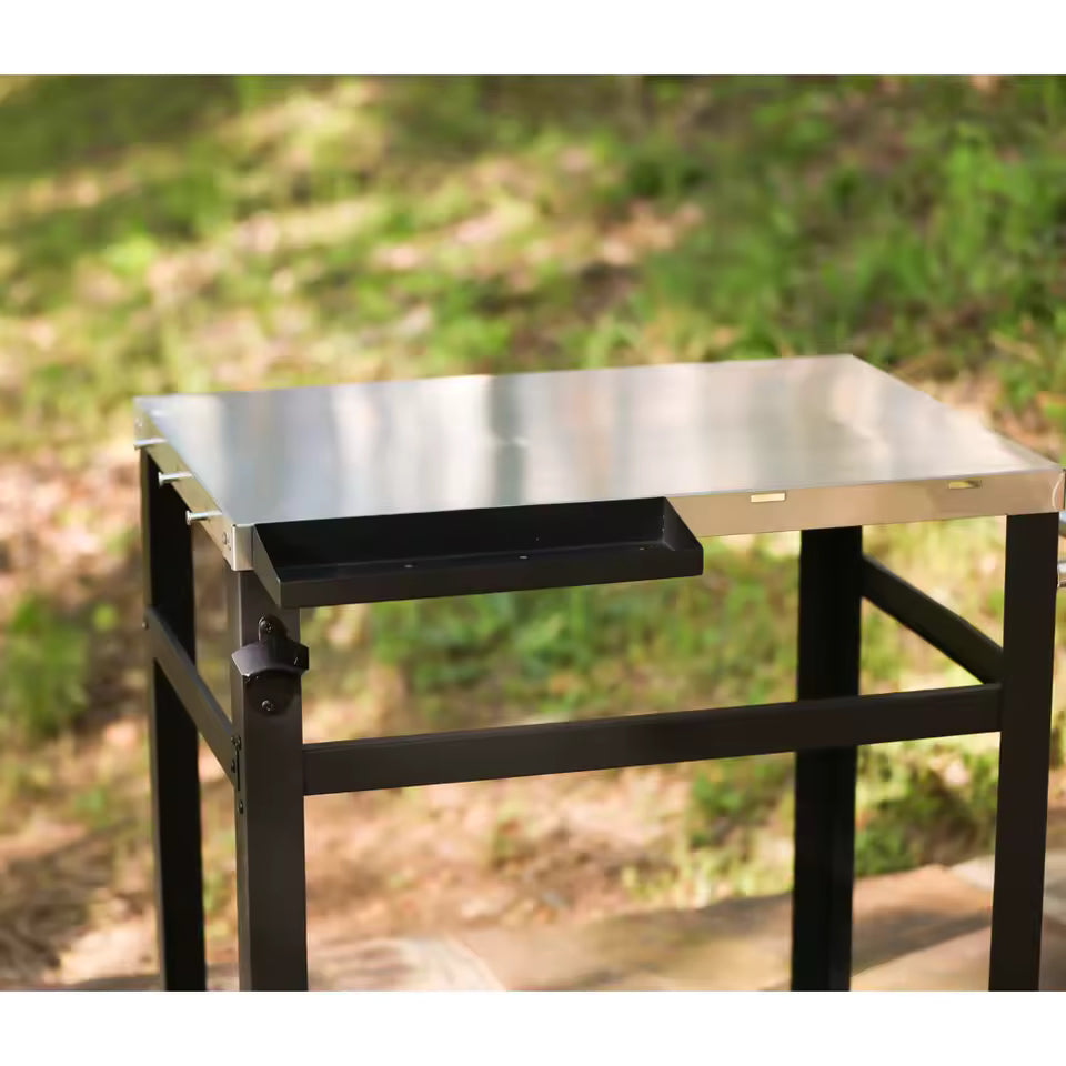 Portable Outdoor Prep Cart Bbq Grill Camping Table Moveable Outdoor Kitchen Bbq Island