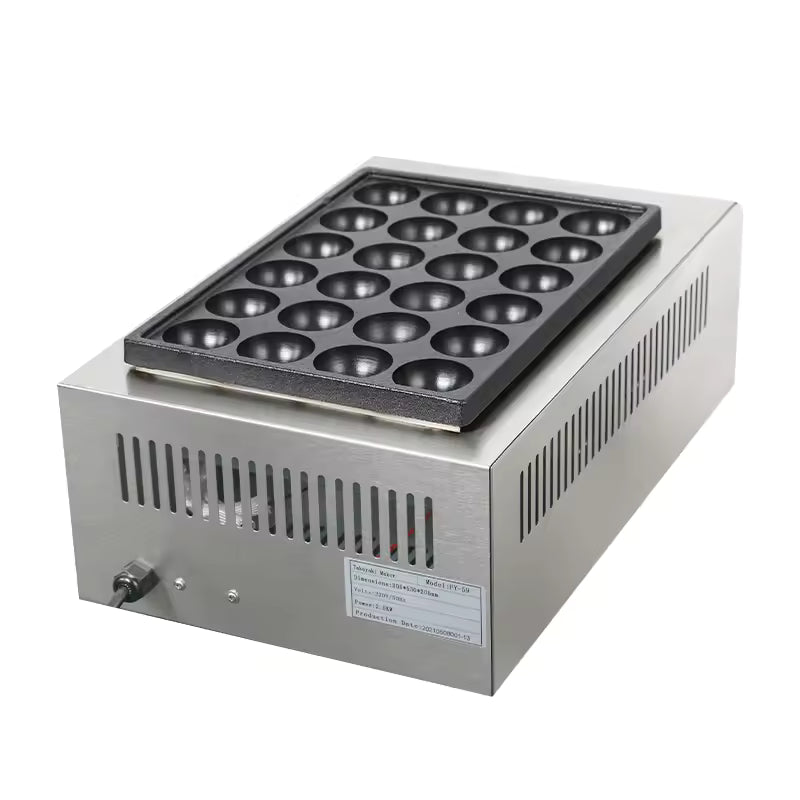 Commercial Big Power Electric Takoyaki Ball Grill Machine 3 Plates Fishball Oven Grill