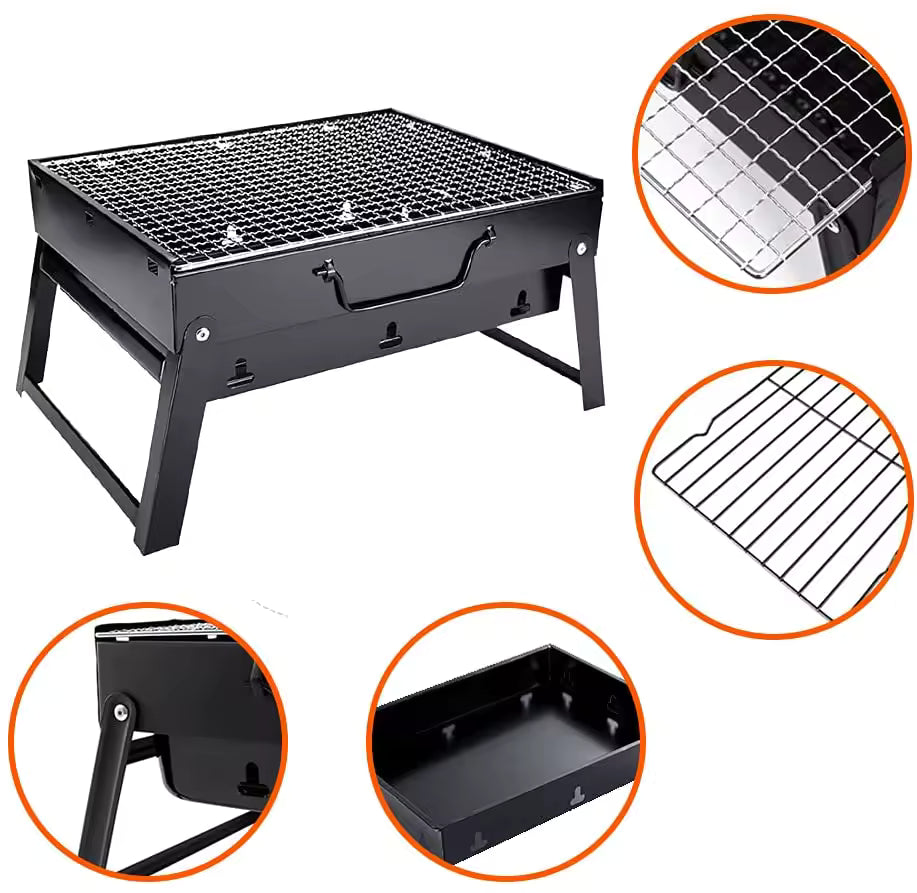 Outdoor Portable Carbon Barbecue Stove for Picnic Garden Party Cooking Terrace Camping Travel Foldable Mini BBQ Grill
