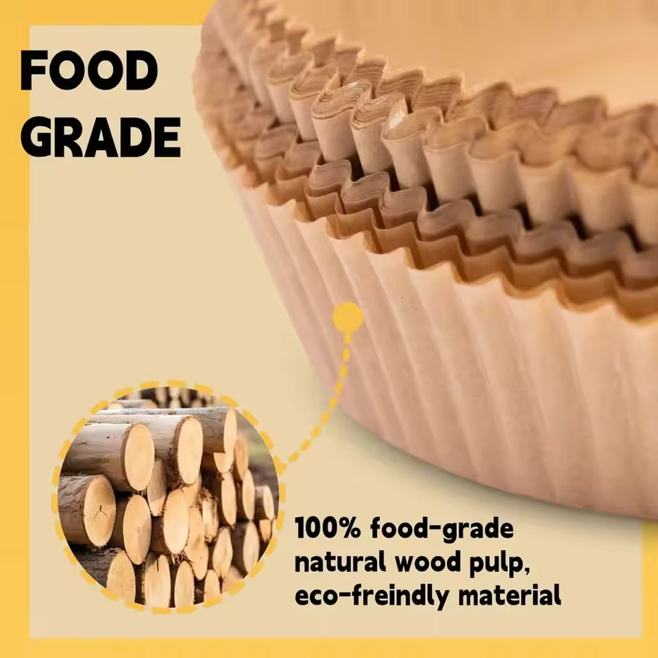 400-50Pcs Air fryer Baking Paper Disposable Non-Stick Oil-proof Parchment Mat for Microwave Cooking Oven Pan Pad Sheet BBQ Roast