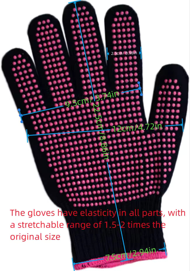1 Pair Heat Resistant Oven Gloves - Cut Resistant, Non-Slip Silicone BBQ Gloves for Kitchen, Grill, Camping, and Cookware
