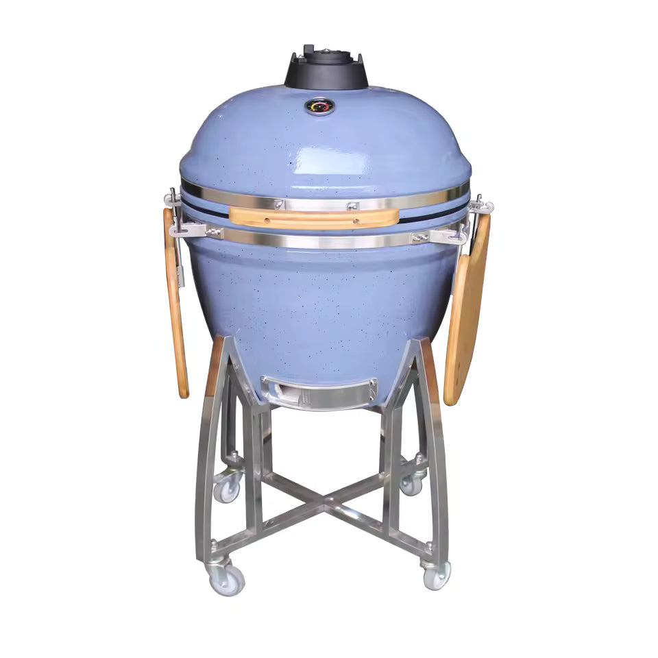 Auplex Komodo Smoke, Grill, Roast or Bake 23 Inch Extra Large Outdoor Kitchen Charcoal Barbecue Grill Kamado
