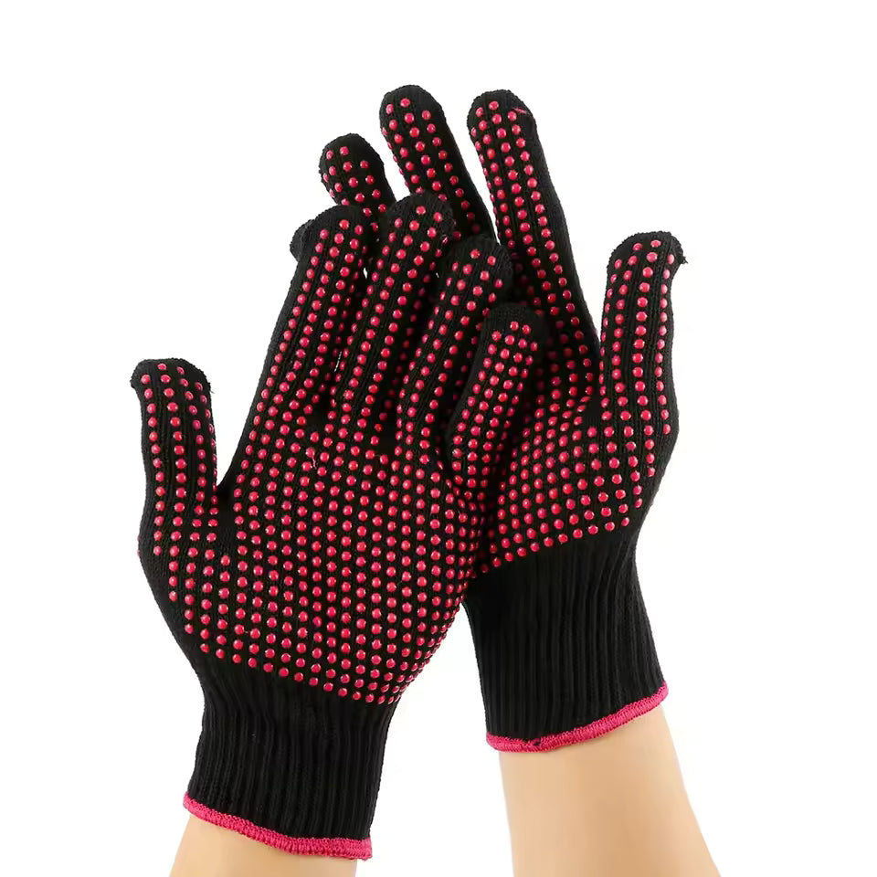 1 Pair Heat Resistant Oven Gloves - Cut Resistant, Non-Slip Silicone BBQ Gloves for Kitchen, Grill, Camping, and Cookware