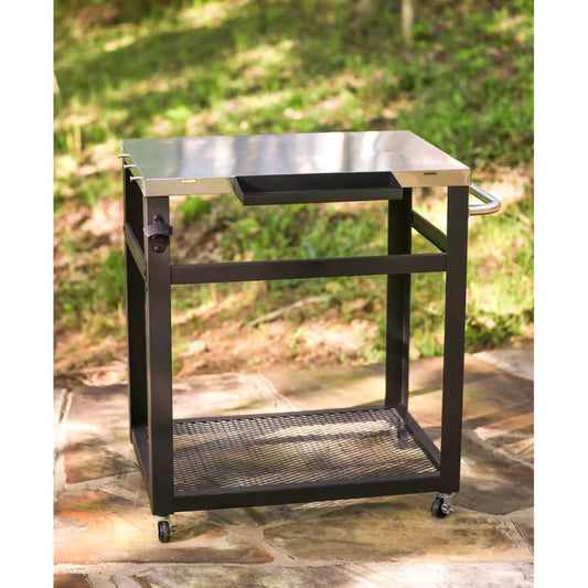Portable Outdoor Prep Cart Bbq Grill Camping Table Moveable Outdoor Kitchen Bbq Island