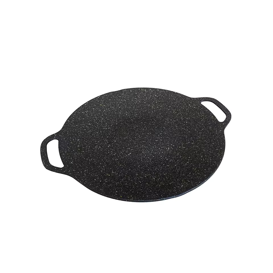 Grilling Pan Non-stick Oil Frying Baking Pan Multi-purpose Round for Outdoor Camping Kitchen Bakeware Household Tools