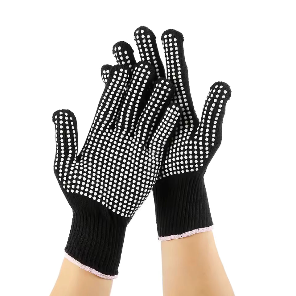 1 Pair Heat Resistant Oven Gloves - Cut Resistant, Non-Slip Silicone BBQ Gloves for Kitchen, Grill, Camping, and Cookware